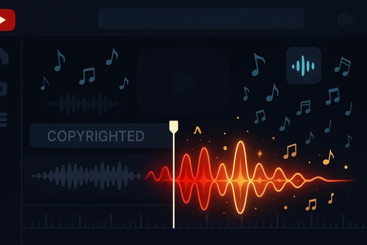 YouTube AI Music Generator 2026 Studio desktop sostituire audio copyright Content ID strike monetizzazione Epidemic Sound Artlist risparmio creator