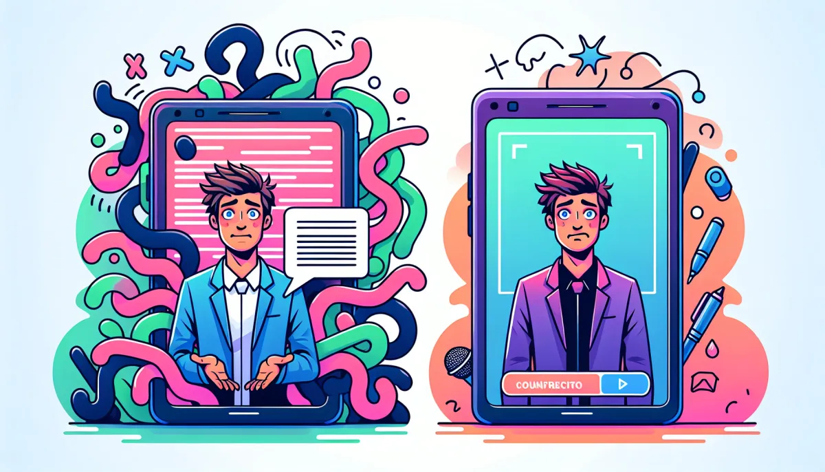 Confronto prima e dopo l'uso di Instagram Teleprompter in un Reels educativo di 60 secondi