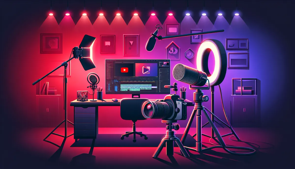 Setup professionale di studio dei top YouTuber italiani nel 2026